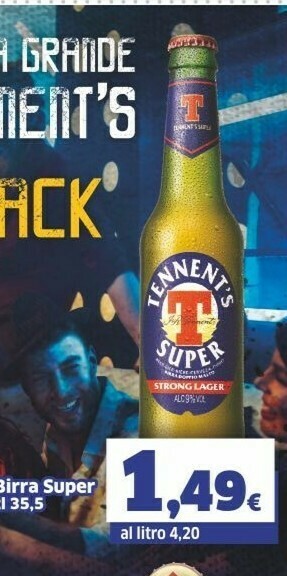 Sigma Tennent's Birra Super offerta
