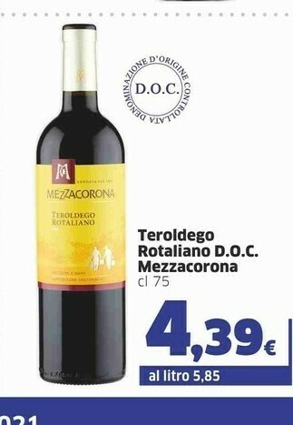 Sigma Mezzacorona Teroldego Rotaliano DOC 750 G(ml) offerta