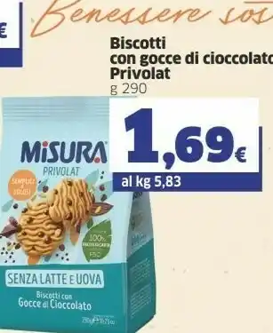 Sigma Misura Biscotti Con Gocce Di Cioccolato Privolat offerta
