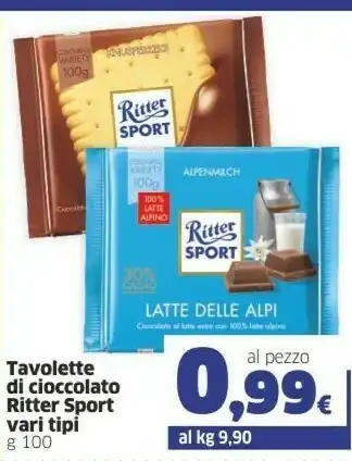 Sigma Ritter sport Cioccolato Fondente 100 G(ml) offerta