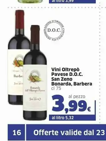 Sigma San Zeno Vini Oltrepò Pavese Doc offerta