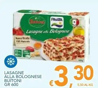 Vivo Supermercati Buitoni Lasagne Alla Bolognese 600 G offerta