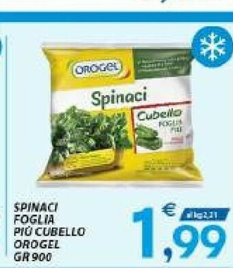 Vivo Supermercati Orogel Spinaci Foglia Piu Cubello offerta