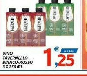 Vivo Supermercati Tavernello Vino Rosso 250 G(ml) offerta