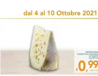 Vivo Supermercati Caseificio Sociale Di Sesto Montagna Formaggio offerta