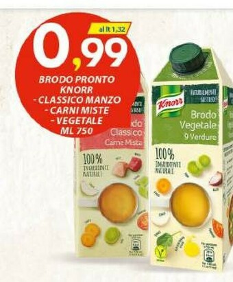 Vivo Supermercati Knorr Brodo Classico Manzo 750 G(ml) offerta