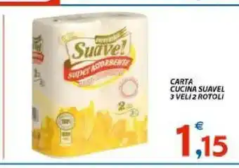 Vivo Supermercati Suave Carta Cucina Suavel 3 Veli 2 Rotoli offerta