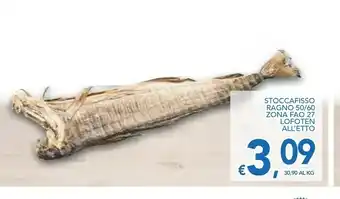 Stoccafisso Ragno 50/60 Zona Fao 27 Lofoten