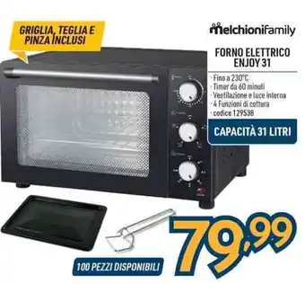 Sinergy melchionifamily FORNO ELETTRICO ENJOY 31 offerta