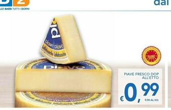 Vivo Supermercati Piave Fresco Dop offerta