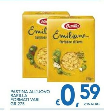Vivo Supermercati Barilla Pasta all'uovo offerta