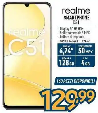 Sinergy realme SMARTPHONE C51 offerta