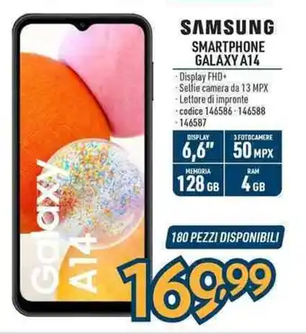 Sinergy SAMSUNG SMARTPHONE GALAXY A14 offerta