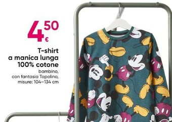 Pepco T-Shirt A Manica Lunga 100% Cotone offerta