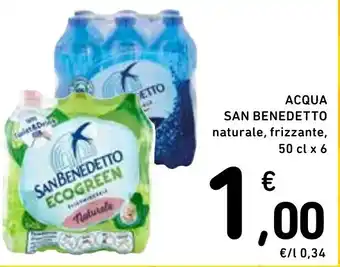 Spazio Conad ACQUA SAN BENEDETTO naturale, frizzante, 50 cl x 6 offerta