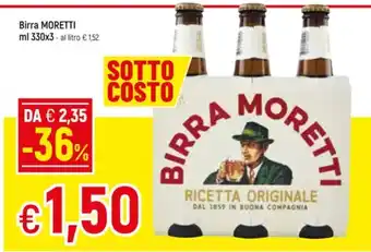 Famila Superstore Birra MORETTI ml 330x3 offerta