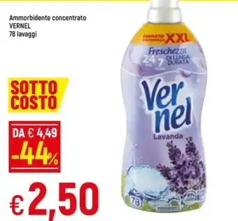 Famila Superstore Ammorbidente concentrato VERNEL 78 lavaggi offerta