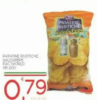 Vivo Supermercati Pac world Patatine Rustiche Sale & Pepe 200 G(ml) offerta