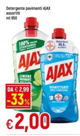 Famila Superstore Detergente pavimenti AJAX assortiti ml 950 offerta