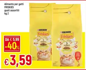 Famila Superstore Alimento per gatti FRISKIES gusti assortiti kg 2 offerta