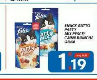Vivo Supermercati Purina Snack Gatto Party Mix Pesce/ Carni Bianche offerta