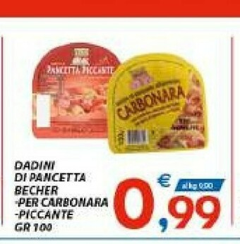 Vivo Supermercati Bechèr Dadini Di Pancetta Per Carbonara offerta