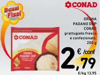 Spazio Conad GRANA PADANO DOP CONAD 200 g offerta