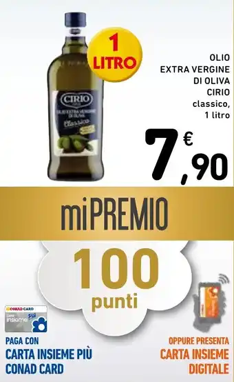 Spazio Conad OLIO EXTRA VERGINE DI OLIVA CIRIO 1 litro offerta