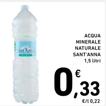 Spazio Conad ACQUA MINERALE NATURALE SANT'ANNA 1,5 litri offerta