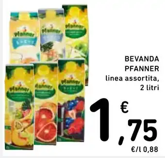 Spazio Conad BEVANDA PFANNER linea assortita, 2 litri offerta