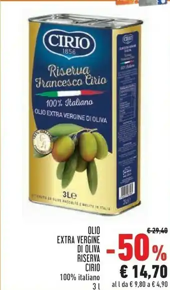 Conad Cirio Olio Extra Vergine Di Oliva Riserva offerta