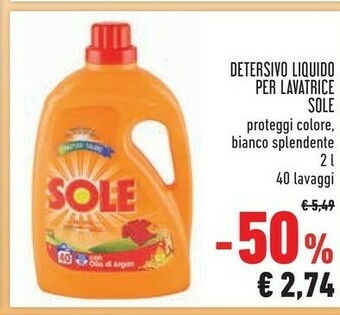 Conad Sole Detersivo Liquido Per Lavatrice offerta