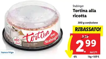 Lidl Stabinger Tortina alla ricotta 300 g confezione offerta