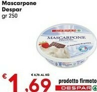 Despar Despar - Mascarpone 250 g(ml) offerta