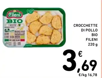 Spazio Conad CROCCHETTE DI POLLO BIO FILENI 220 g offerta