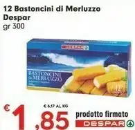 Despar Despar 12 Bastoncini Di Merluzo offerta