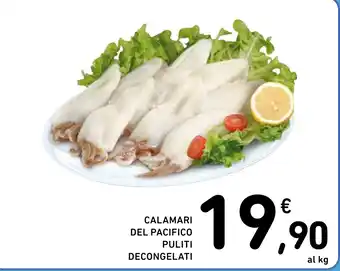 Spazio Conad CALAMARI DEL PACIFICO PULITI DECONGELATI offerta