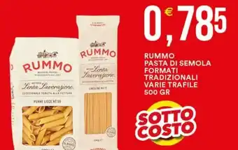 Vantaggio Cash&Carry RUMMO PASTA DI SEMOLA FORMATI TRADIZIONALI VARIE TRAFILE 500 GR offerta