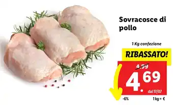 Lidl Sovracosce di pollo 1 Kg confezione offerta