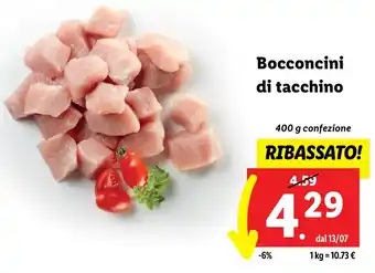 Lidl Bocconcini di tacchino 400 g confezione offerta