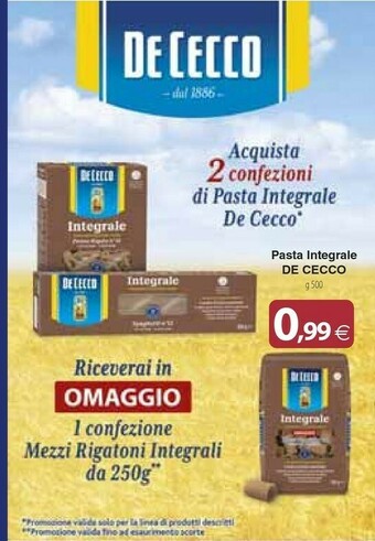 Docks Cash&Carry De Cecco Pasta di semola offerta