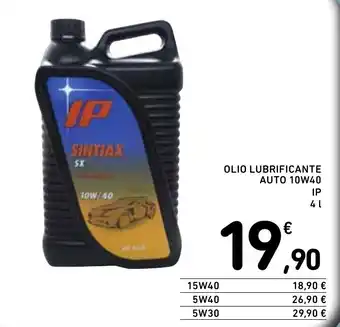 Spazio Conad OLIO LUBRIFICANTE AUTO 10W40 IP 4 l offerta
