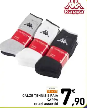 Spazio Conad CALZE TENNIS 5 PAIA colori assortiti offerta