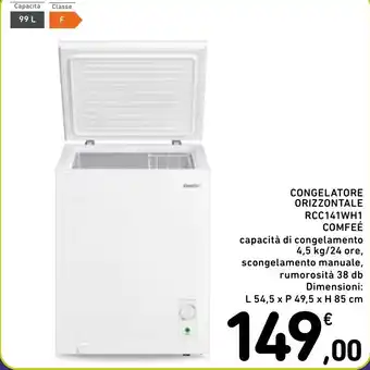 Spazio Conad CONGELATORE ORIZZONTALE RCC141WH1 COMFEÉ offerta