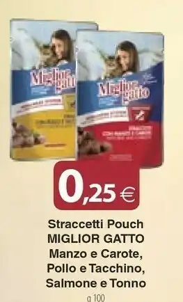 Docks Cash&Carry Miglior Gatto Straccetti Pouch Manzo E Carote offerta