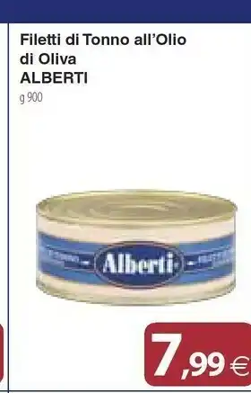 Docks Cash&Carry Alberti Filetti Di Tonno All'olio Di Oliva 900 G offerta