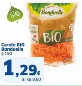 Sigma Carote BIO Bonduelle g 150 offerta