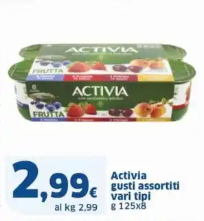 Sigma Activia gusti assortiti vari tipi g 125 x 8 offerta