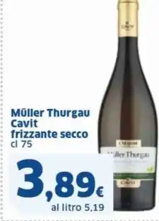 Sigma Müller Thurgau Cavit frizzante secco cl 75 offerta
