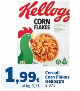 Sigma Cereali Corn Flakes Kellogg's g 375 offerta